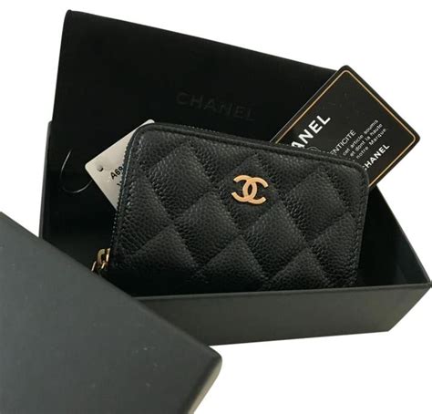 chanel zip card holder price|chanel card holder zip around.